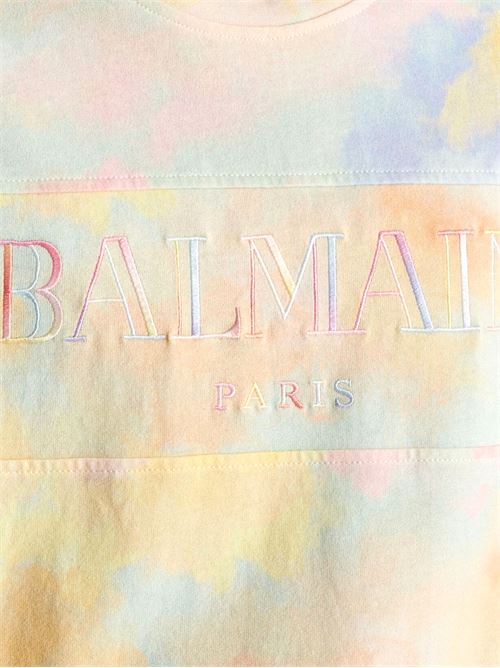 Maglia multicolor in cotone BALMAIN | DH1EG006GD65AAY