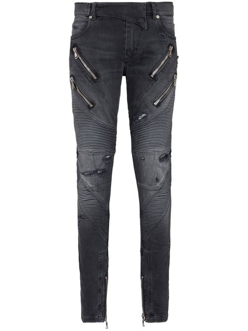 Balmain JEANS IN COTONE GRIGIO Balmain | DH1MG110DE680PC