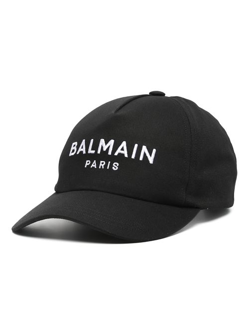 Balck Hat with logo Balmain | DH1XA015CB24EAB