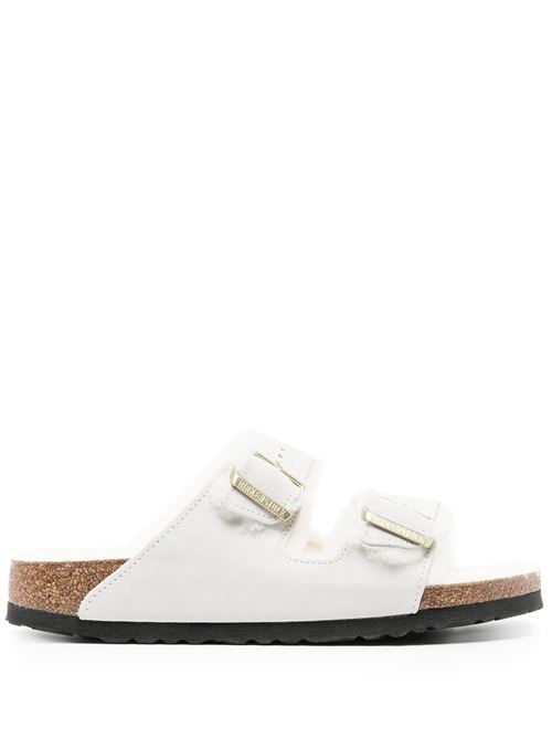 Sandali Arizona in pelle foderati in shearling Birkenstock | 1026193WHITE