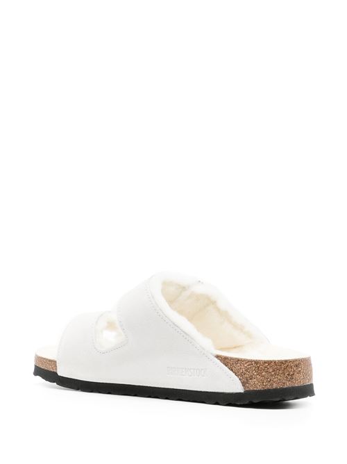 Sandali Arizona in pelle foderati in shearling Birkenstock | 1026193WHITE