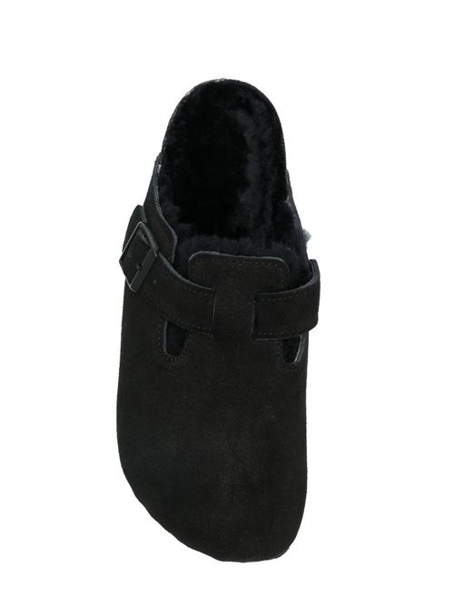 Sandalo Arizona con pelliccia BIRKENSTOCK | 259883BLACK/BLACK