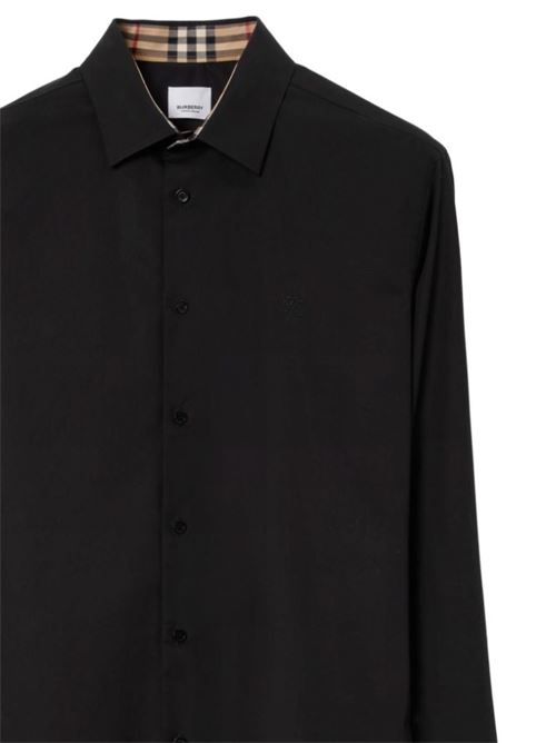 Black stretch-cotton balck shirt BURBERRY | 8071799X