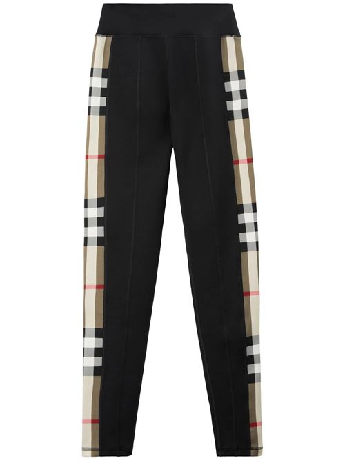 Leggings in jersey elasticizzato con finiture a quadri Burberry | 8072124X