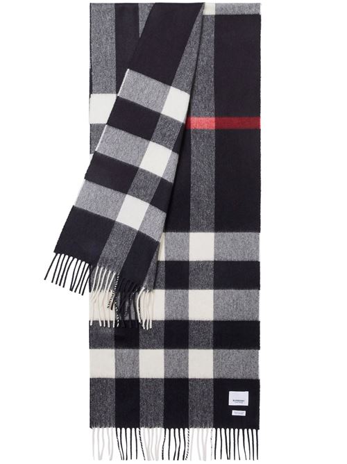 Navy blue/multicolour cashmere scarf BURBERRY | 8077891X