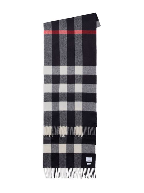 Navy blue/multicolour cashmere scarf BURBERRY | 8077891X