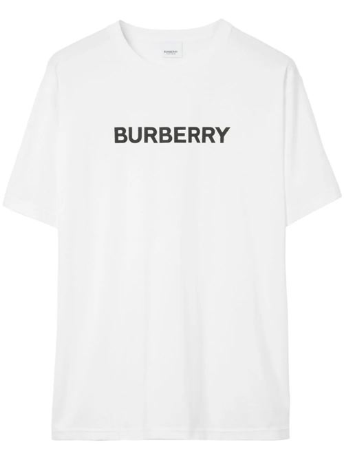 White/black cotton t-shirt BURBERRY | 8084234X