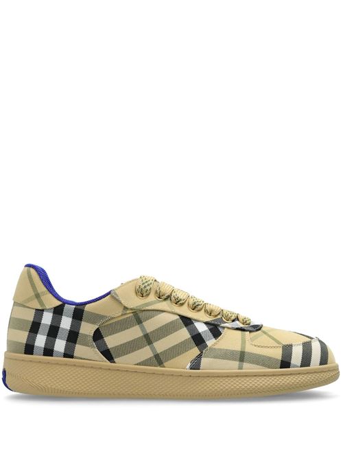 Sand beige tartan sneakers BURBERRY | 8096388X