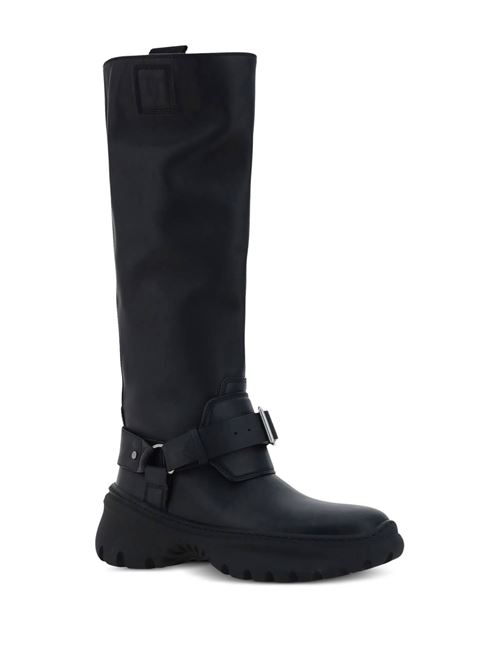 Black leather pull-on boot BURBERRY | 8096904X