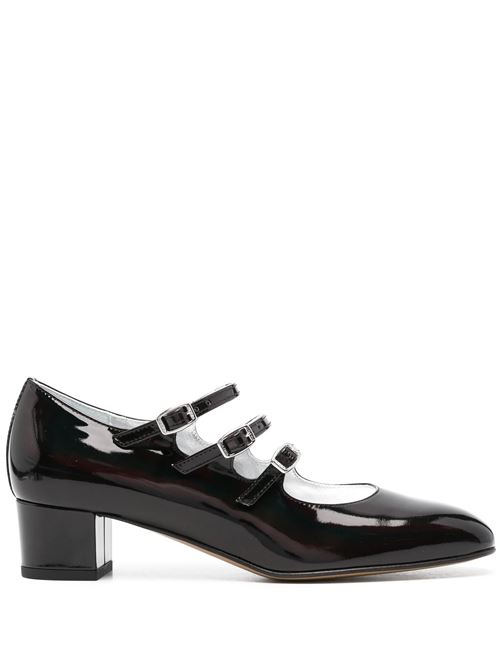 Kina Black reflex leather Mary Janes pumps CAREL | KINA2488