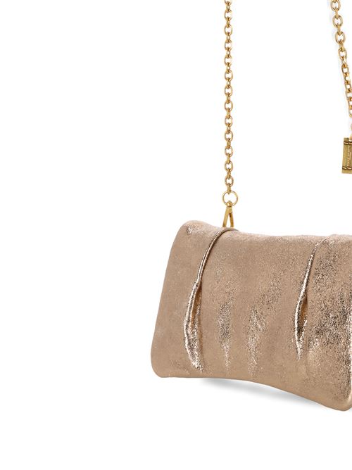 Glenda women's clutch bags in champagne-colored leather CHIARINI | BS10995PRTCHAMPAGNE