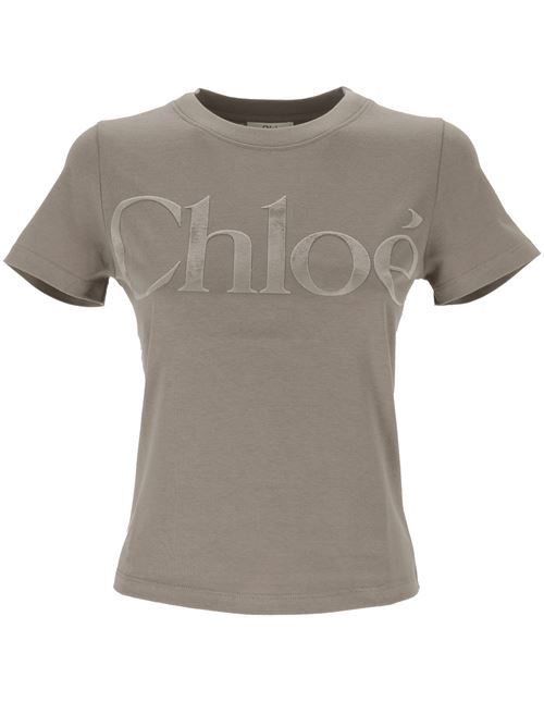 T-shirt aderente girocollo in jersey Chloè | 24WJH03184069