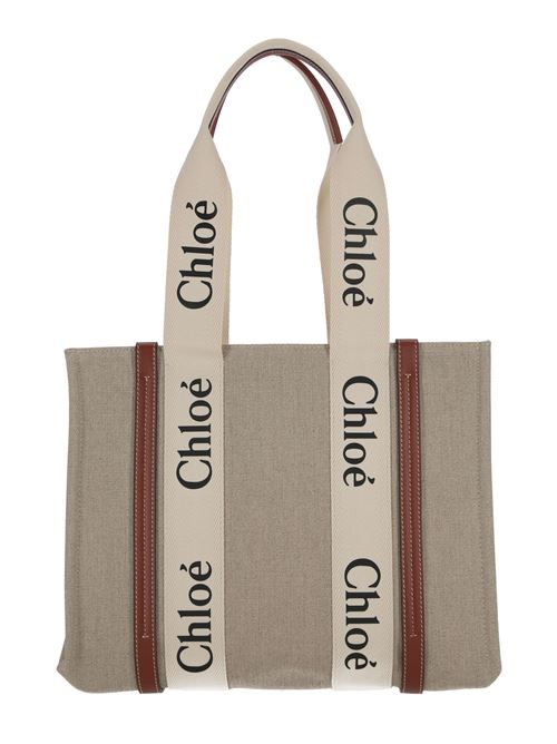 Tote bag Woody in lino CHLOE | C22AS383I2690U