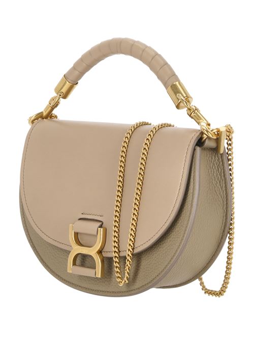 Borsa con patta e catena Marcie in pelle granata CHLOE | C24AS604N6920G