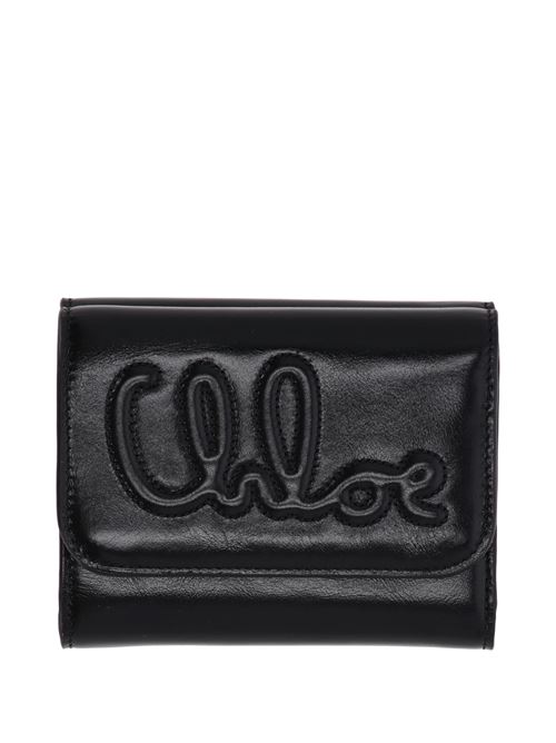 Small C Chloé trifold wallet in shiny leather Chloè | C24WP448O16001