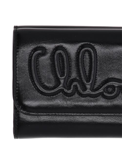 Small C Chloé trifold wallet in shiny leather Chloè | C24WP448O16001