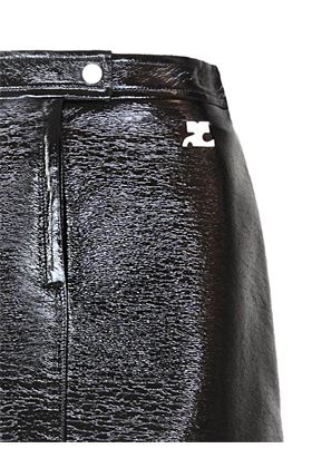 Black vinyl skirt Courreges | PERCJU001VY00149999