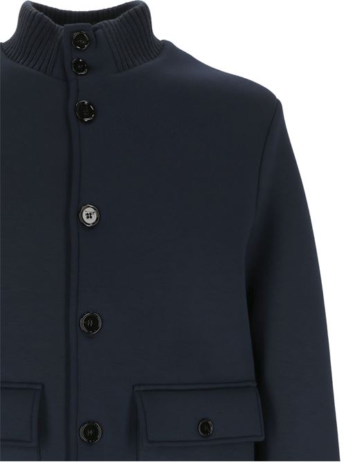 Indigo blue scuba jacket Dondup | UF749KF0238XXX890