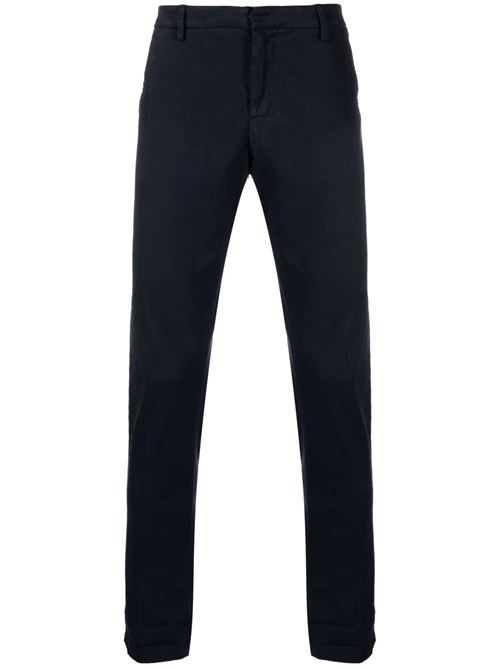 Navy blue cotton-blend pants Dondup | UP235GSE043PTD890