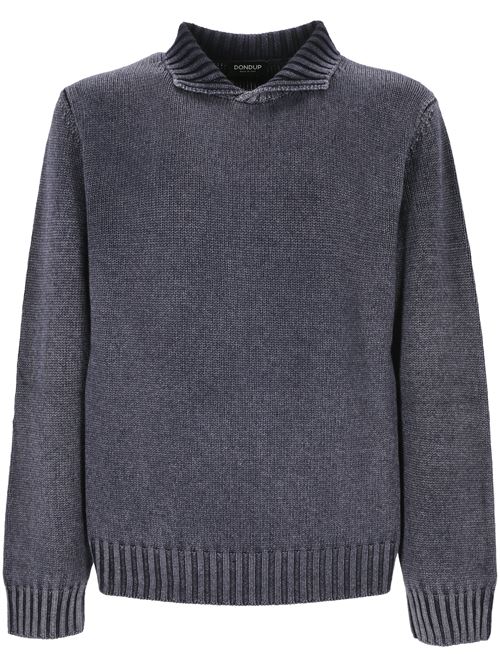 Maglione navy effetto melange DONDUP | UT199M00897PTO890