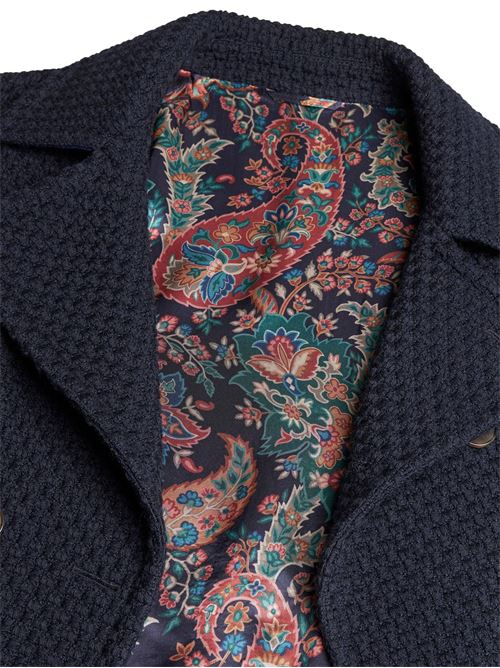 Midnight blue wool jacket ETRO | MRBA004299TU2G0B0310