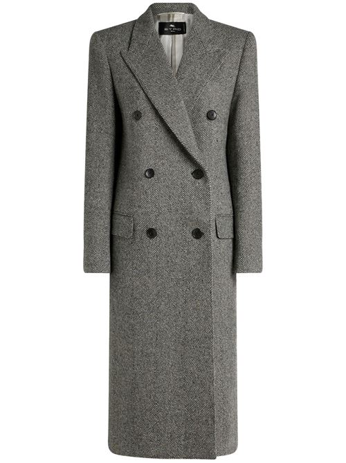 Black/white wool coat ETRO | WRAA003299TTB52S8461