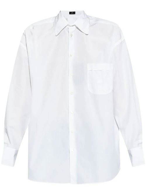 White cotton poplin shirt ETRO | WRIA002899TU5J0W0800