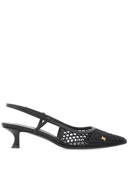 black sandals with embossed logo FERRAGAMO | 01I1547748051C