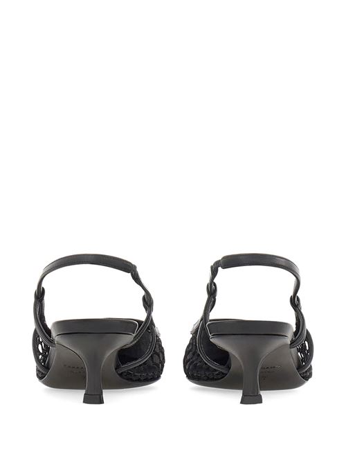 black sandals with embossed logo Ferragamo | 01I1547748051C