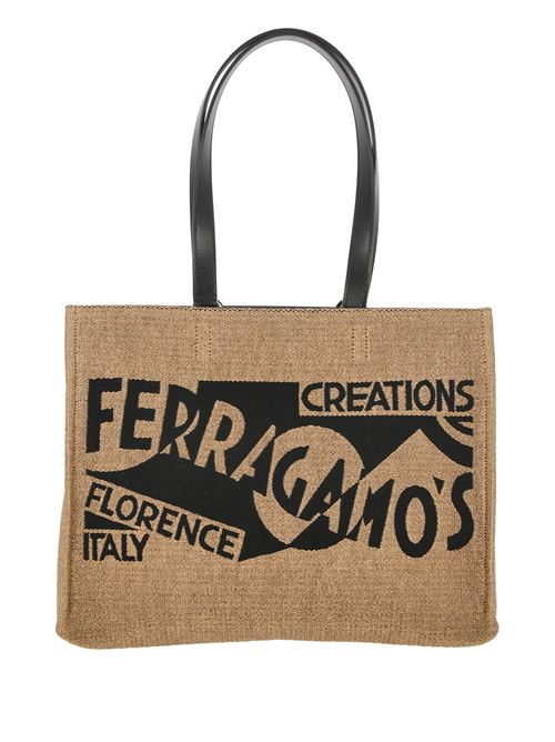 Tote bag con logo Ferragamo | 219406773823