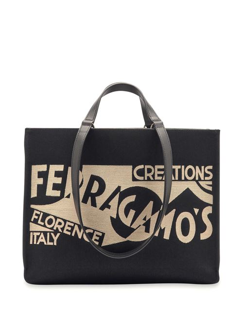 medium Venna logo-embroidered tote bag Ferragamo | 219475776542