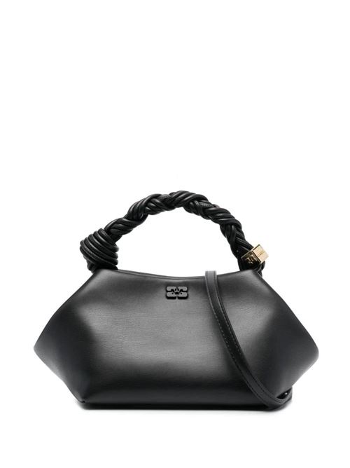 Borsa tote Bou nera con manico intrecciato Ganni | A5241099