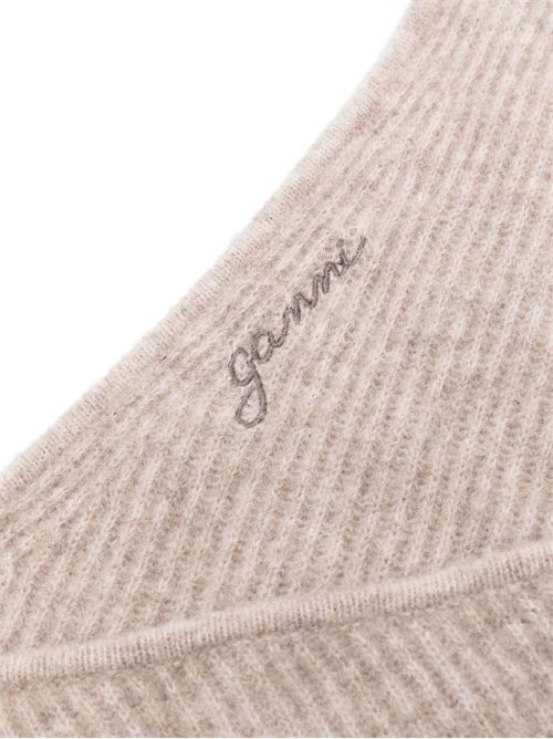 Almond beige merino-alpaca hat Ganni | A5983859