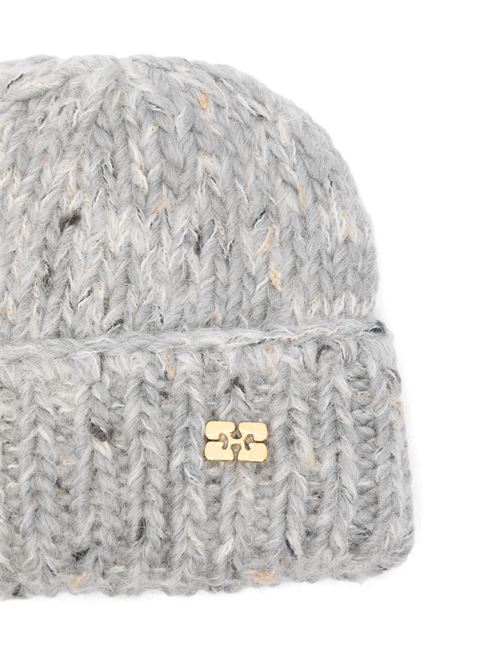 Light grey brushed effect hat Ganni | A6239921