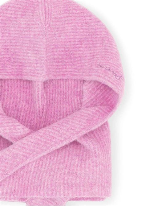 Pink alpaca-merino hat Ganni | A6350059