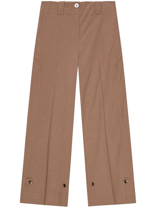 Brown EcoVero blend pants Ganni | F9561177