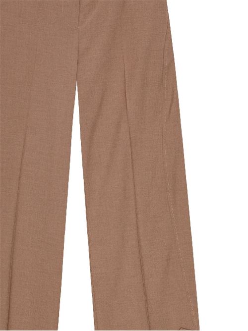 Brown EcoVero blend pants Ganni | F9561177