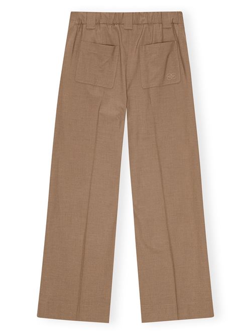 Brown EcoVero blend pants Ganni | F9561177