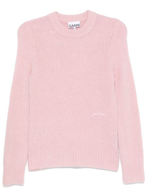 Maglia in misto lana alpaca rosa Ganni | K2272868