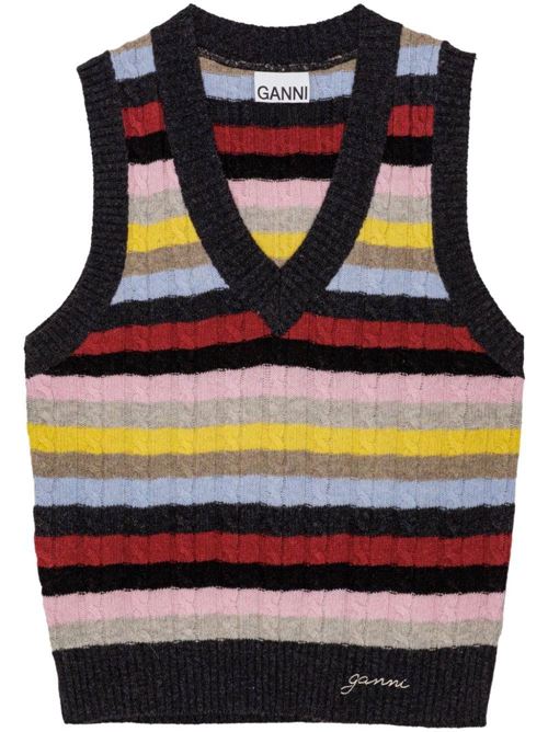 Black/multicolour knit Ganni | K2286999