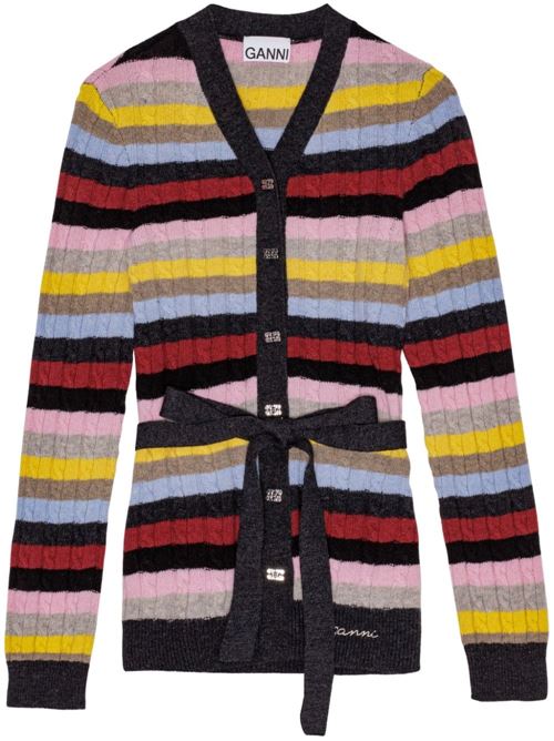 Multicolour wool blend cardigan Ganni | K2325999