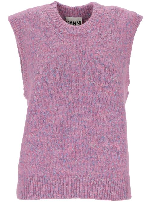 Violet pink knitted gilet GANNI | K2332295