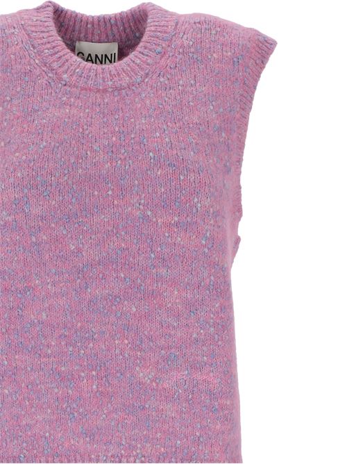 Violet pink knitted gilet GANNI | K2332295