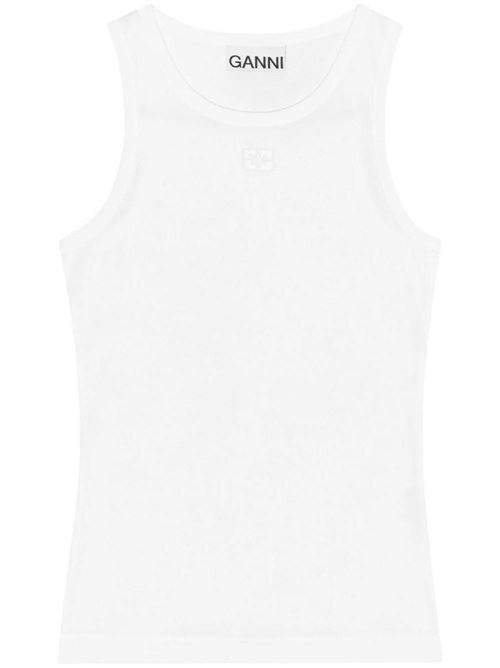 Ribbed tank top Ganni | T3897151