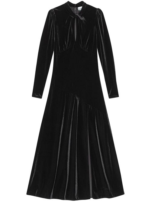 Black Velvet Long Dress Ganni | T3980099