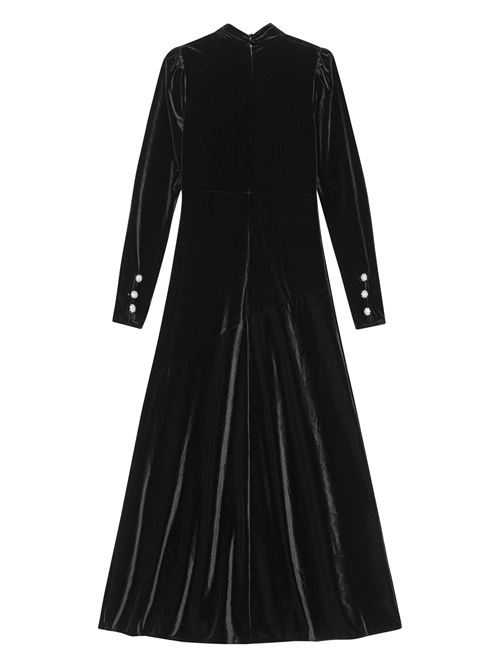 Black Velvet Long Dress Ganni | T3980099