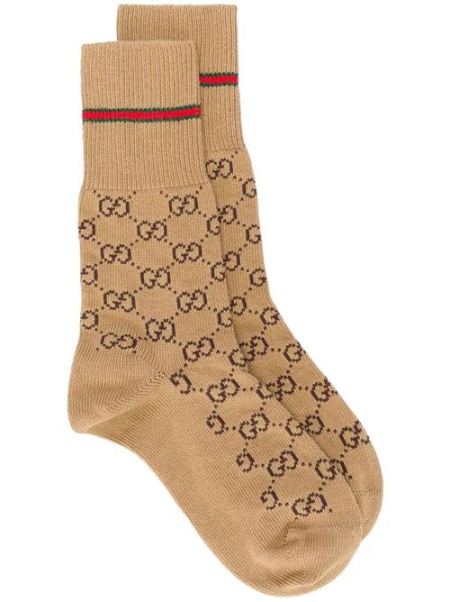 beige/brown cotton blend stretch-design monogram pattern Gucci | 5722664G0569866