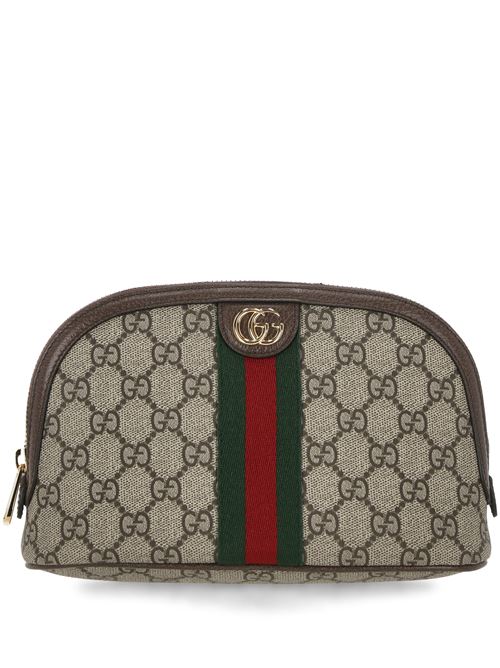 Brown/red/green canvas GG bag Gucci | 62555196IWG8745