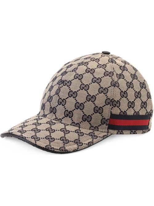 Brown blue red cotton GG Supreme canvas hat Gucci | 69684545AQQ4068