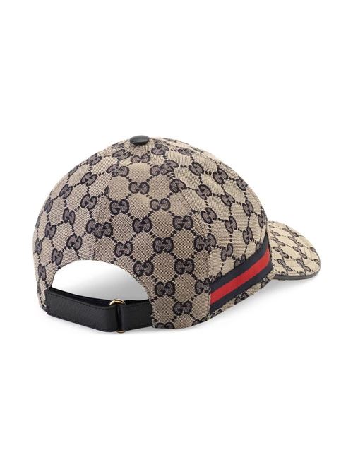 Brown blue red cotton GG Supreme canvas hat Gucci | 69684545AQQ4068